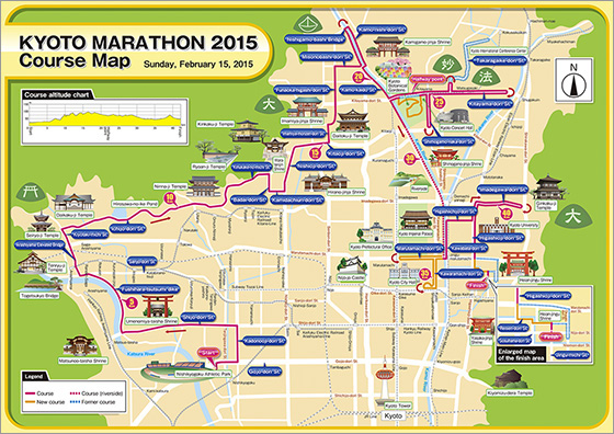 KYOTO MARATHON 2015 Course Map